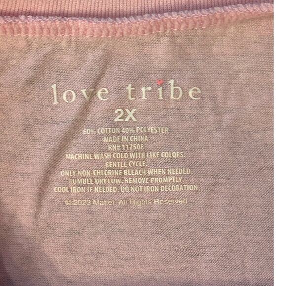 Barbie Love Tribe Pink Convertible Car Graphic Tee Women’s‎ Size 2X - Picture 6 of 8